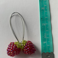 Lustre ruby salmonberry earrings