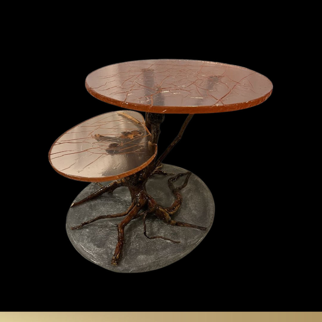 2-Tier Root Based Side Table