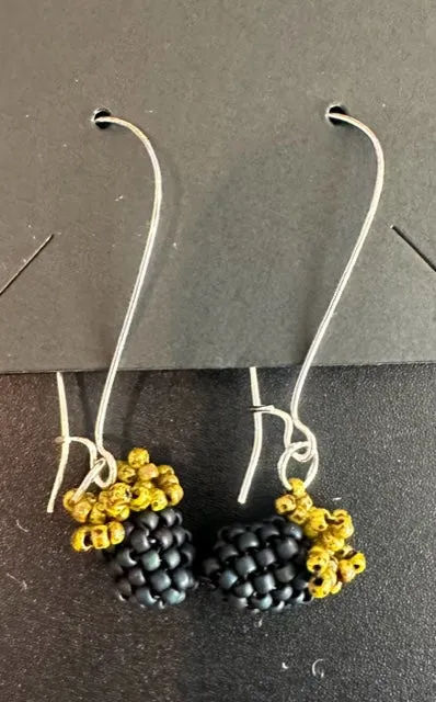 Beaded Single Berry Earrings By Katrina Husband