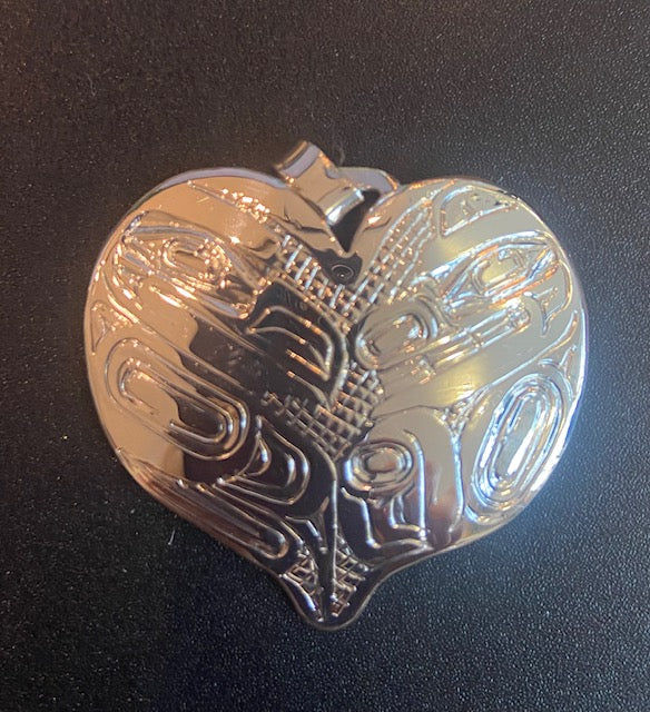 Two Styles-Sterling Silver Heart Pendants By  Garner Moody