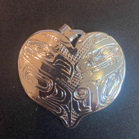 Two Styles-Sterling Silver Heart Pendants By  Garner Moody
