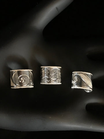 Ear Cuffs :  Haida Gwaii Wave and Starfish in sterling silver