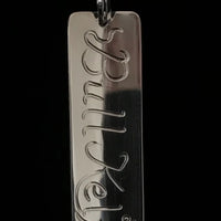 Bull Kelp sterling silver tag style pendant