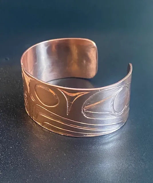 1 Inch Copper Eagle & Raven Bracelet By Aay Aay Gidins