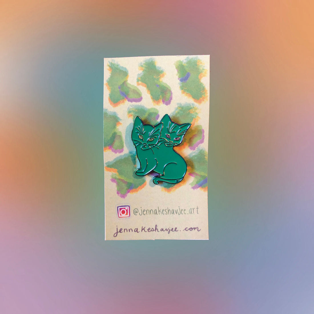 Two Headed Kitty - Enamel Pin