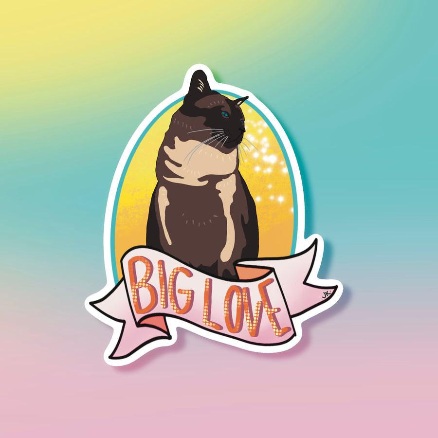 Big Love - Siamese Cat Vinyl Sticker