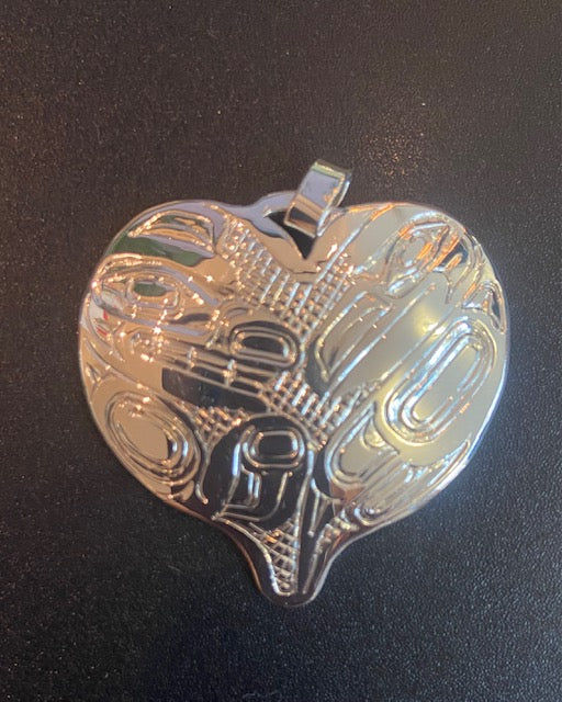 Two Styles-Sterling Silver Heart Pendants By  Garner Moody