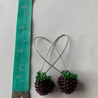 Matte blackberry earrings