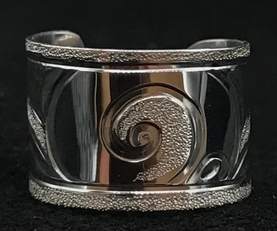 Moon Snail Sterling Silver Ear Cuff