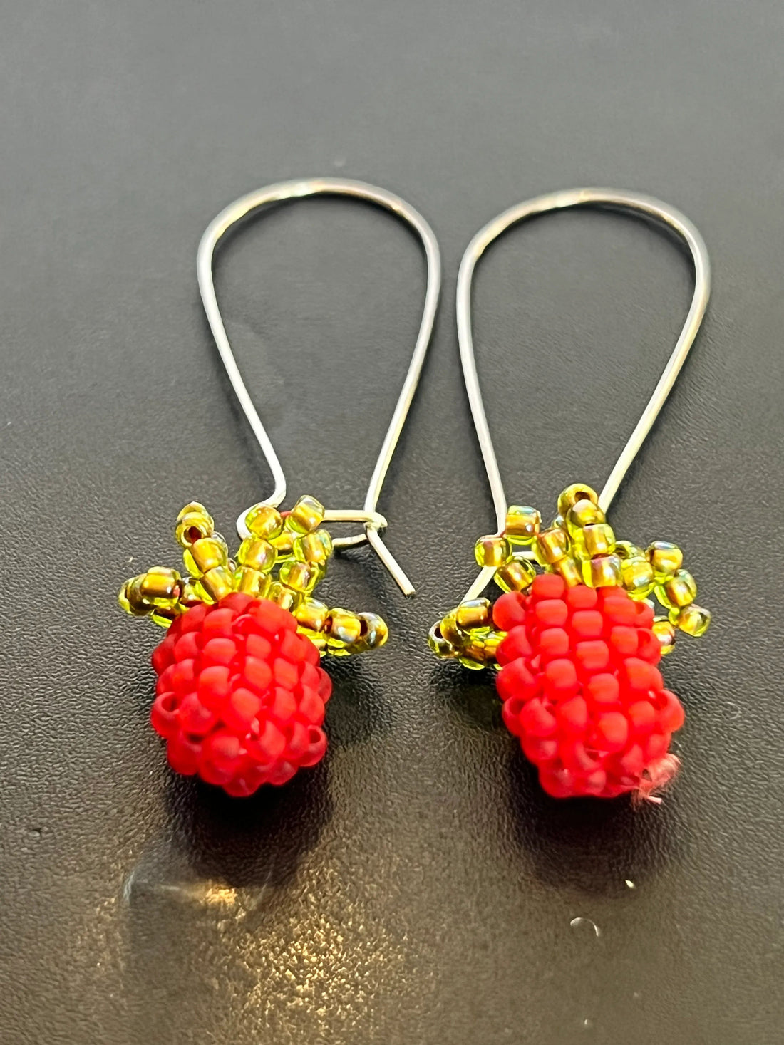 Beaded Single Berry Earrings By Katrina Husband