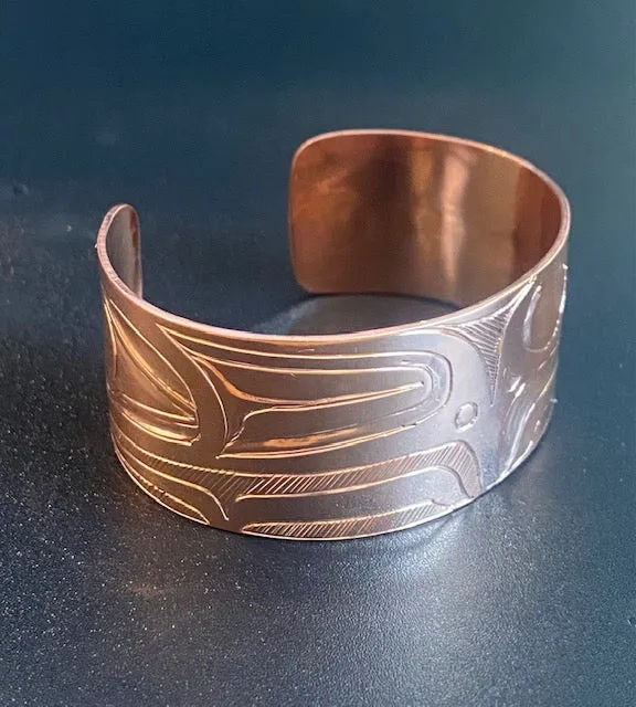 1 Inch Copper Eagle & Raven Bracelet By Aay Aay Gidins