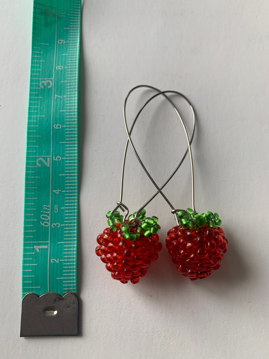 Delectable red salmonberry earrings