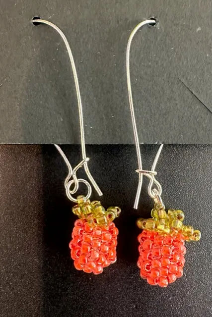 Beaded Single Berry Earrings By Katrina Husband