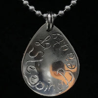Sleeping Beauty sterling silver drop pendant