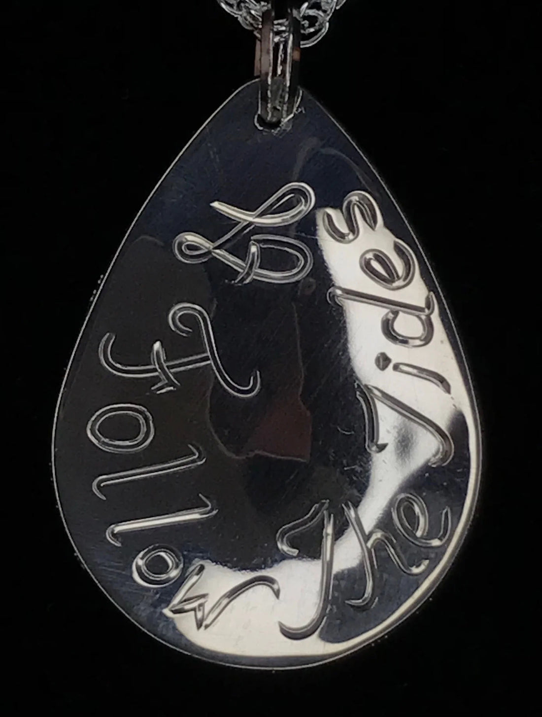 "Follow The Tides" sterling silver drop pendant