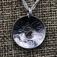 Moon Snail Sterling Silver Round Pendant
