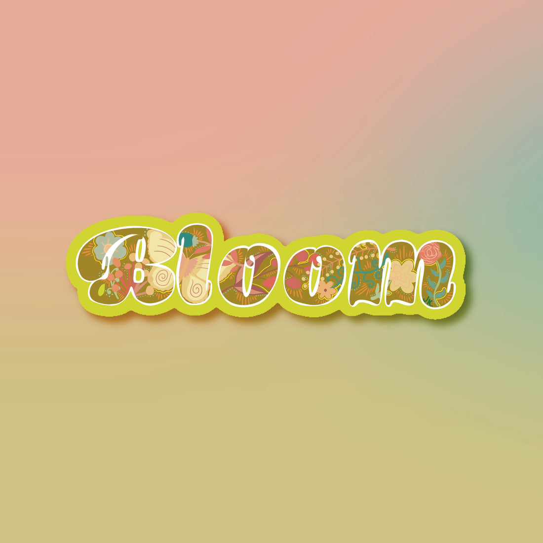 Floral Bloom Vinyl Sticker