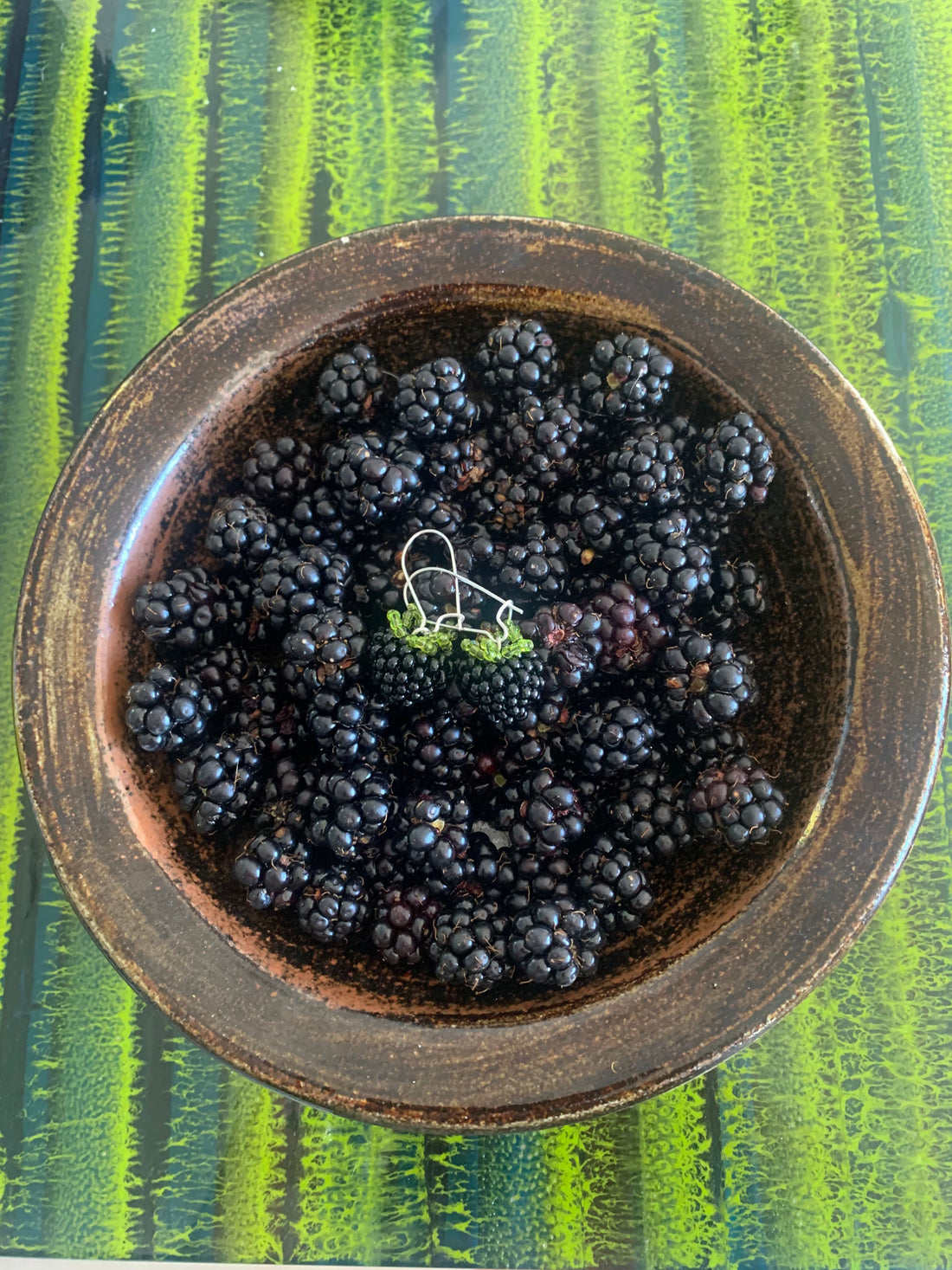 Juicy ripe blackberries