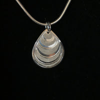 Butter Clam Drop Sterling Silver Pendant